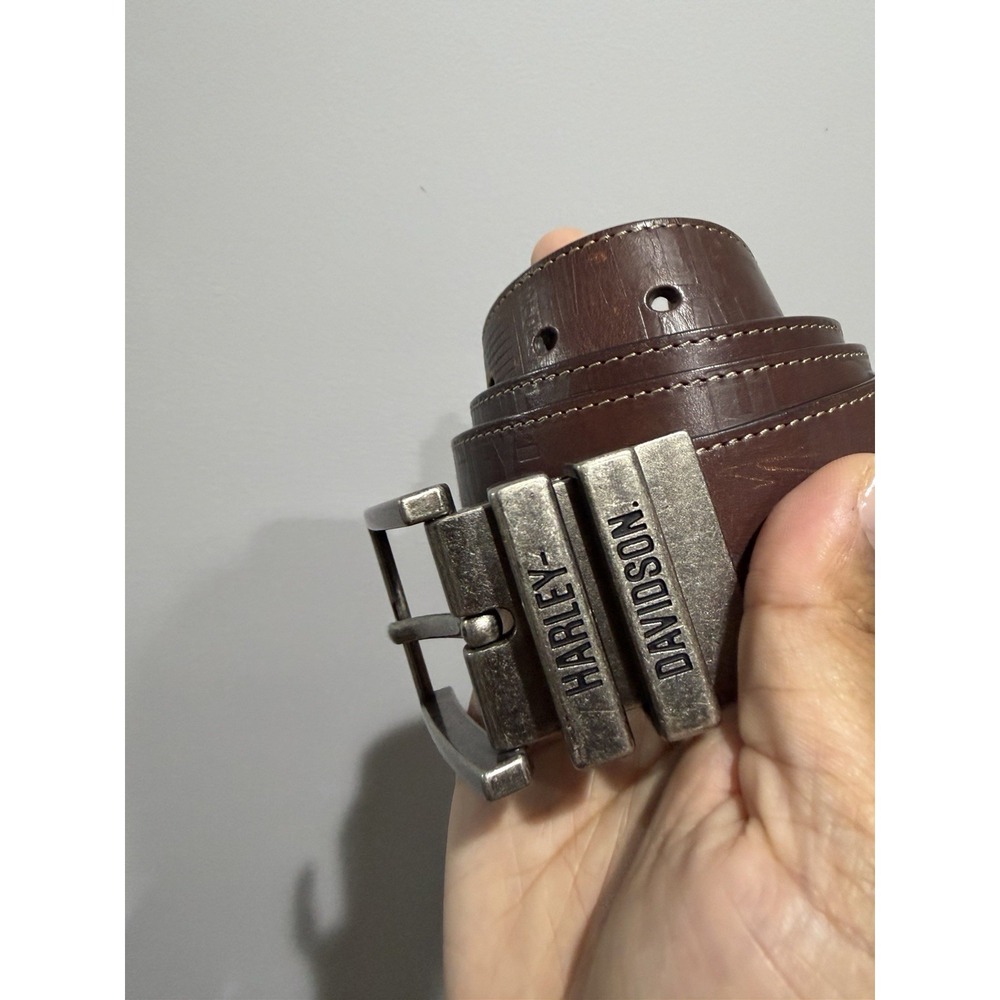 Harley-Davidson Men's U-Turn Reversible Genuine Leather Belt Black Brown 36